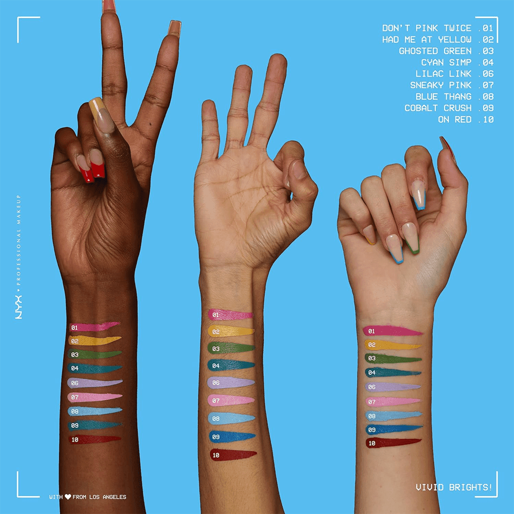 قلم كحل سائل فيفد برايتس - لون غوستيد غرين 02 من نيكس