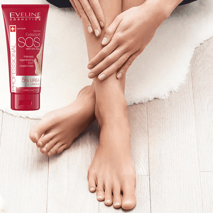 كريم وقناع إيفلين إكسترا سوفت لمعالجة تشققات وجفاف القدمين - 100 مل