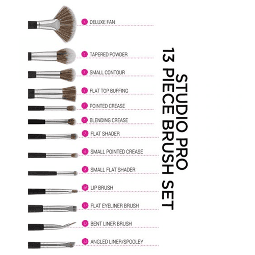 طقم فرش مكياج ستوديو برو من بي اتش - 13 فرشاة