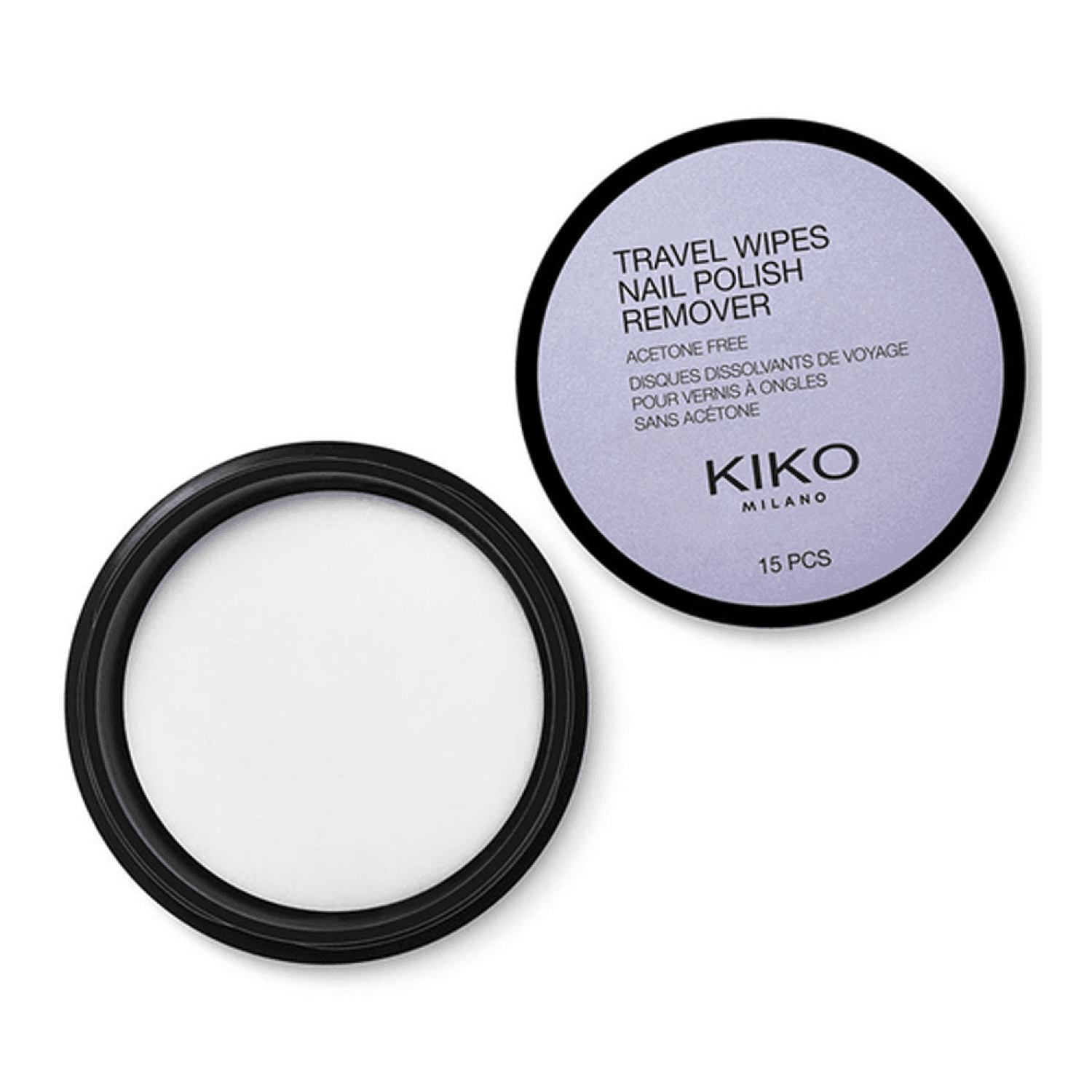 مناديل مبللة لإزالة طلاء الأظافر للسفر - 15 قطعة