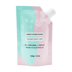 مقشر كريمي للجسم والوجه بجوز الهند والقهوة من بودي بلندز - 150 غرام