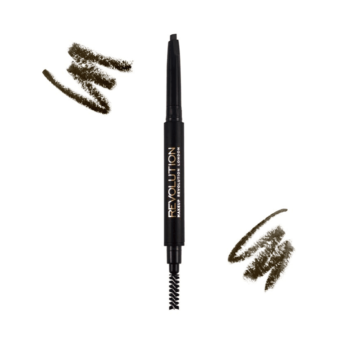 قلم حواجب ريفلوشن مزدوج - لون بني متوسط