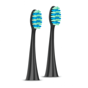 قطعتان من رؤوس فرشاة الأسنان كيولين - لون أسود