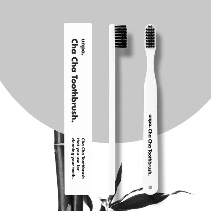 فرشاة أسنان أونبا تشا تشا بشعيرات ناعمة - لون أبيض