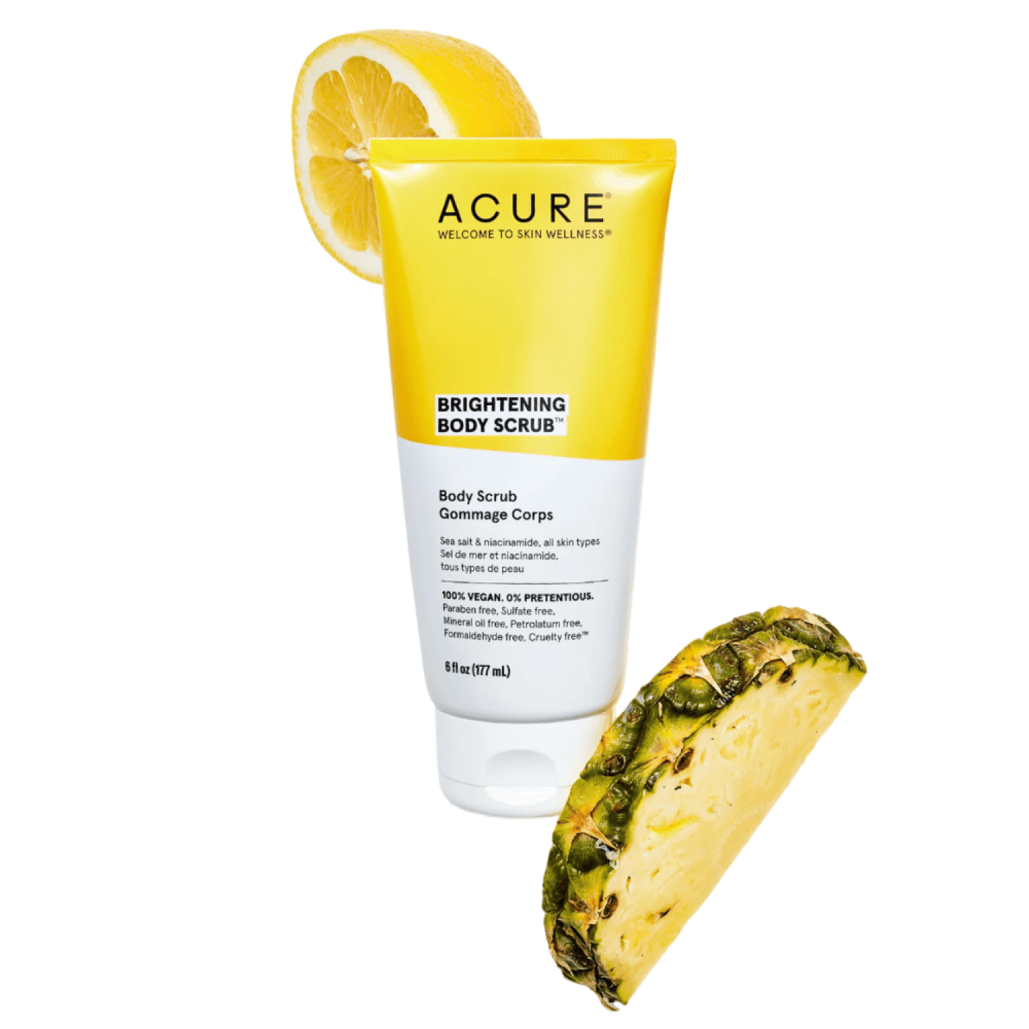 مقشر جسم لتفتيح البشرة بملح البحر والنياسيناميد من اكيور - 177 مل