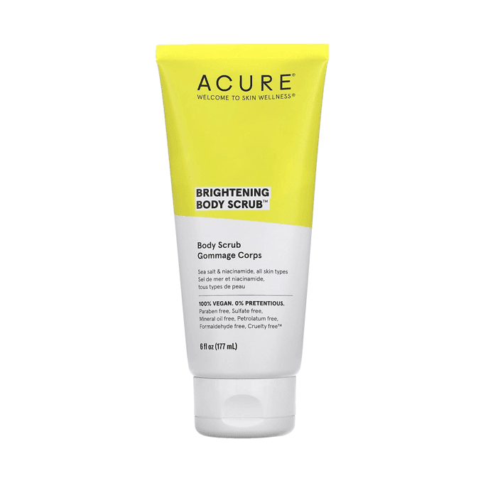 مقشر جسم لتفتيح البشرة بملح البحر والنياسيناميد من اكيور - 177 مل