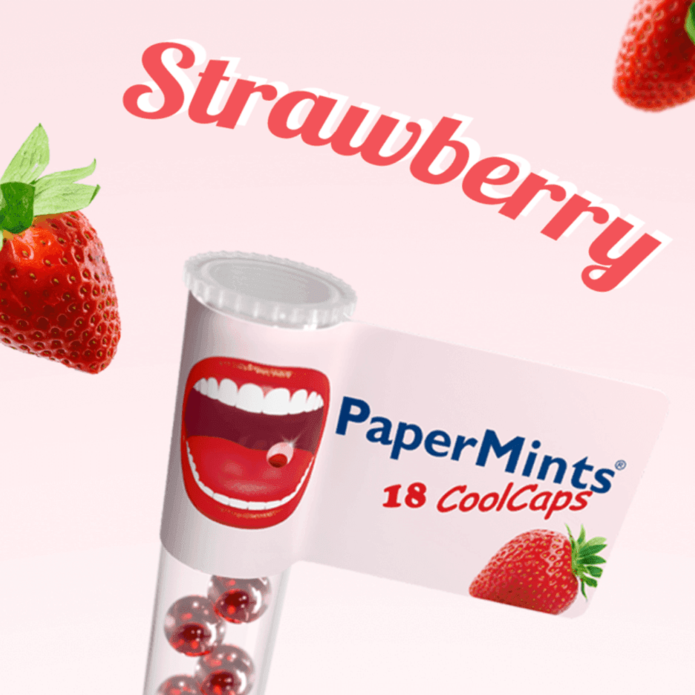 كرات الفراولة المعطرة من بيبر منتس – 18 كرة بنكهة الفراولة