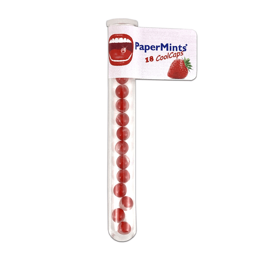 كرات الفراولة المعطرة من بيبر منتس – 18 كرة بنكهة الفراولة