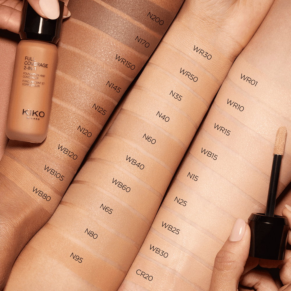 كريم أساس وكونسيلر خافي عيوب بتركيبة فل كوفرج 2 في 1 من كيكو