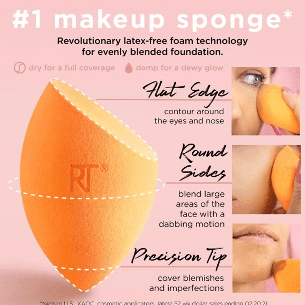 طقم من اسفنجة مكياج ميركل من ريل تكنيك - عدد 2