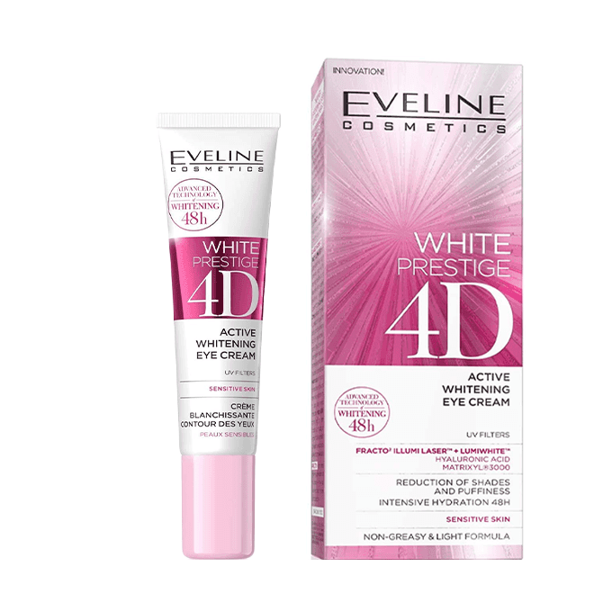 كريم تفتيح منطقة العين وايت برستيج فور دي من إيفلين - 20 مل