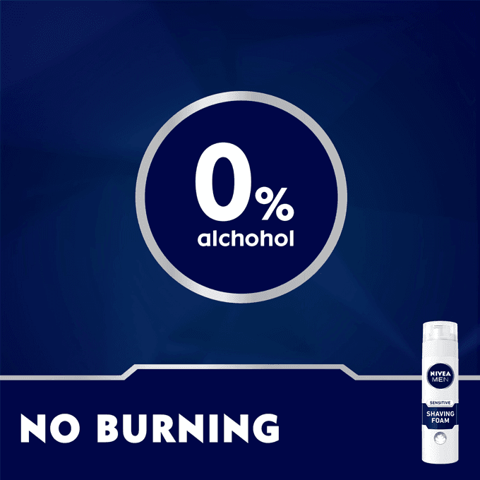رغوة حلاقة مخصصة للبشرة الحساسة للرجال من نيفيا - سعة 200 مل