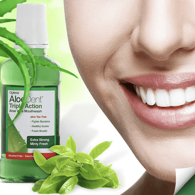 غسول فم ثلاثي الفعالية بخلاصة الصبار من الودنت - 250 مل