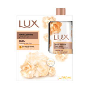 غسول جسم معطر بالياسمين الفاخر من لوكس مع ليفة - 250 مل