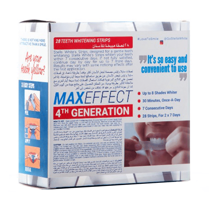 لصقات تبييض الأسنان من ستيلا وايت - عبوة تضم 28 لصقة