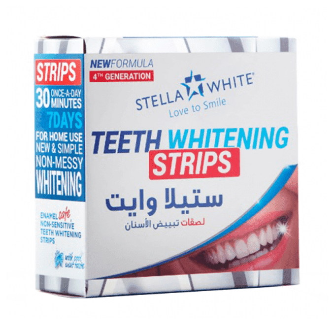 لصقات تبييض الأسنان من ستيلا وايت - عبوة تضم 28 لصقة