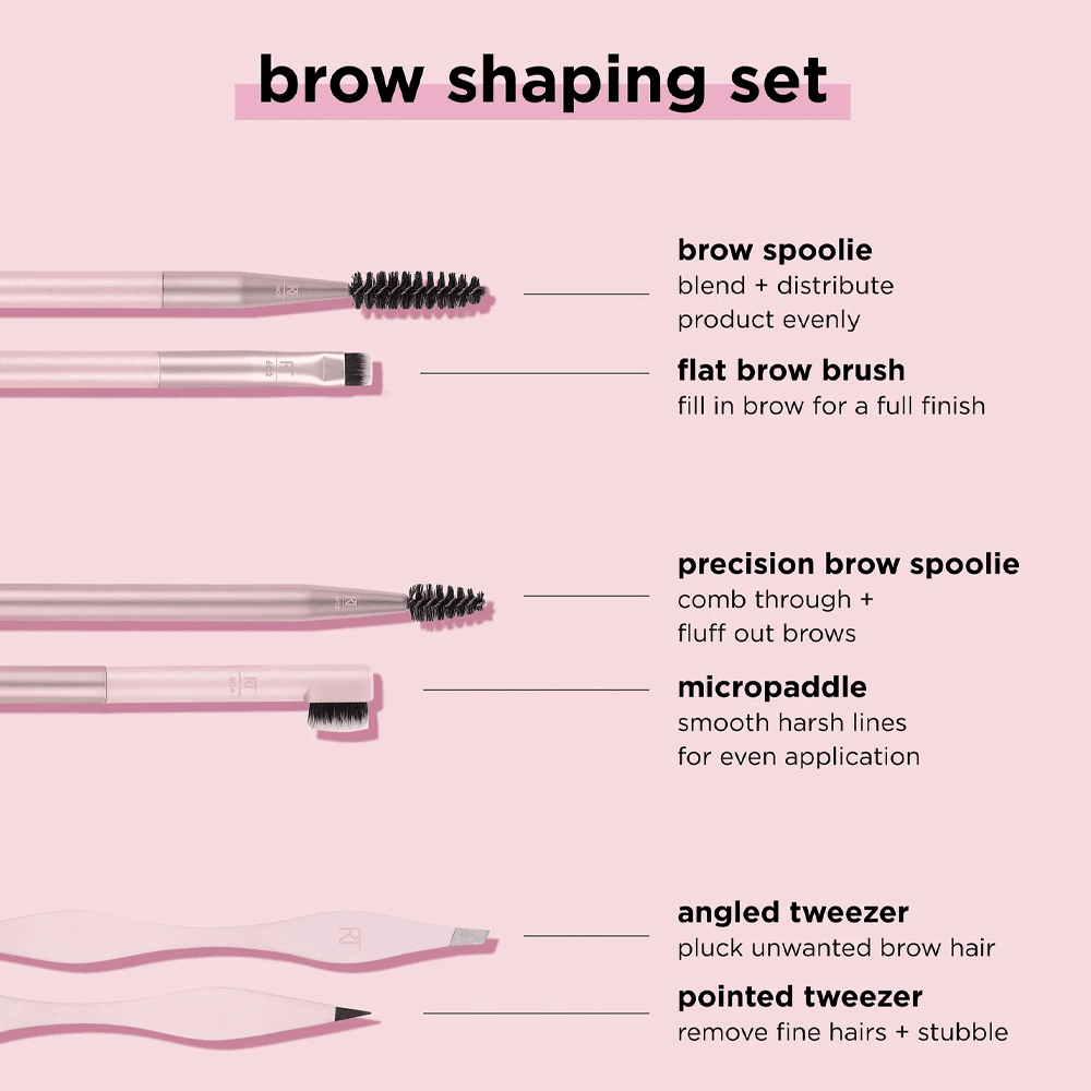 طقم أدوات تشكيل الحواجب من ريل تكنيك - 3 قطع