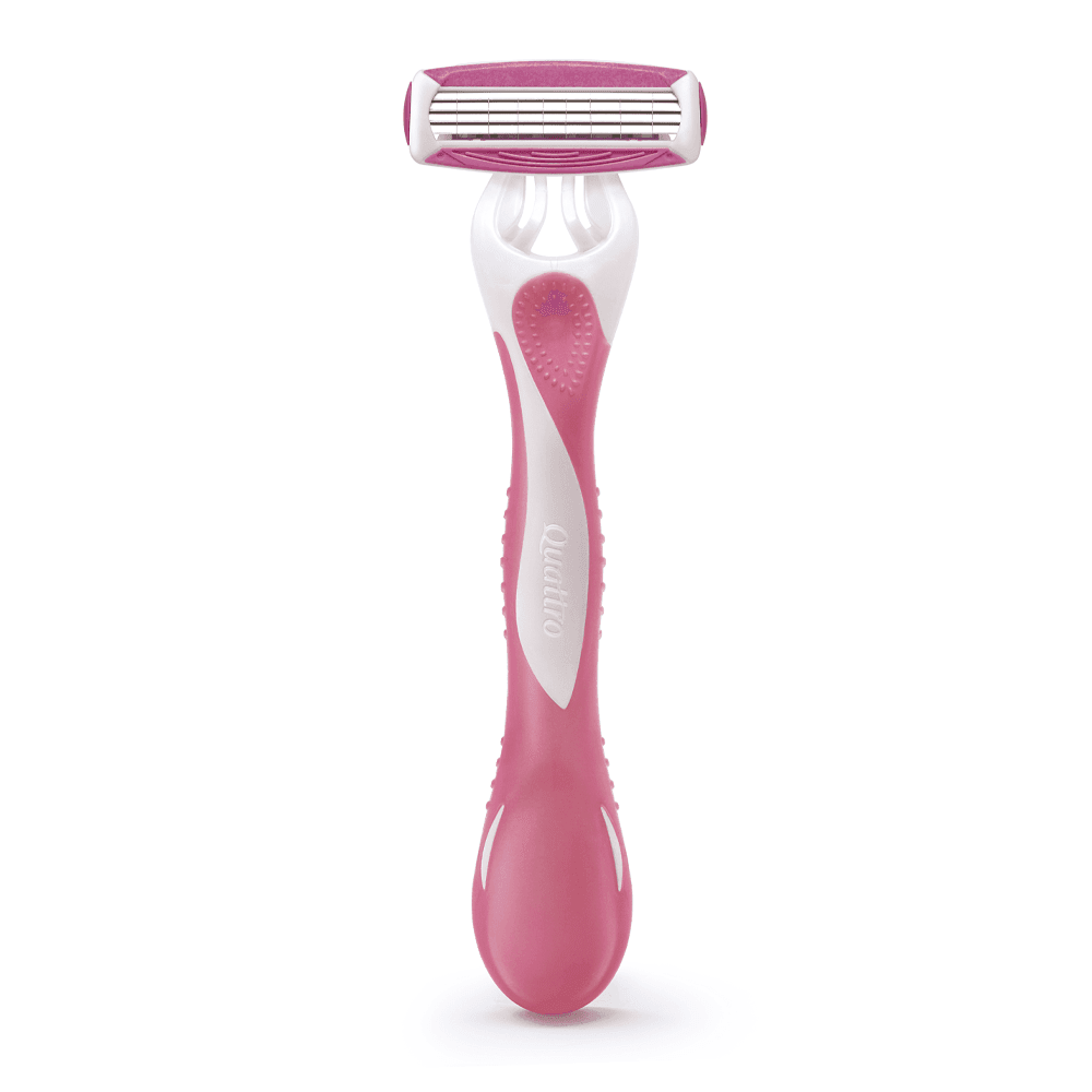 شفرات حلاقة كواترو للنساء للبشرة الحساسة من شيك إنتويشن - عبوة 3 شفرات