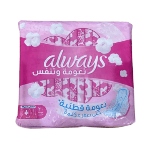 فوط صحية ماكسي سميكة قطنية ناعمة بالأجنحة من أولويز - 30 قطعة