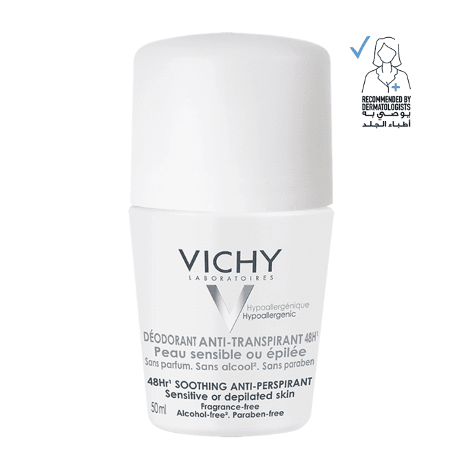 مضاد تعرق فيتشي المركز للبشرة الحساسة - 50 مل، تأثير يدوم 48 ساعة