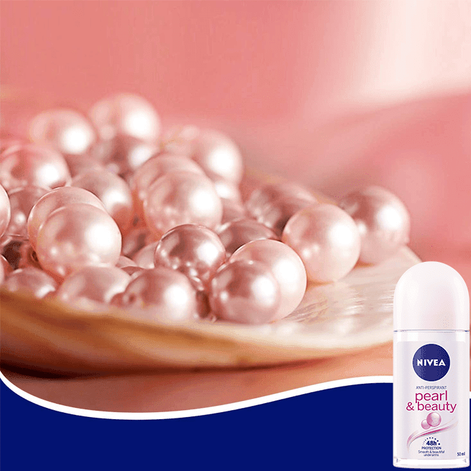 مزيل العرق رول أون بيرل آند بيوتي من نيفيا - 50 مل