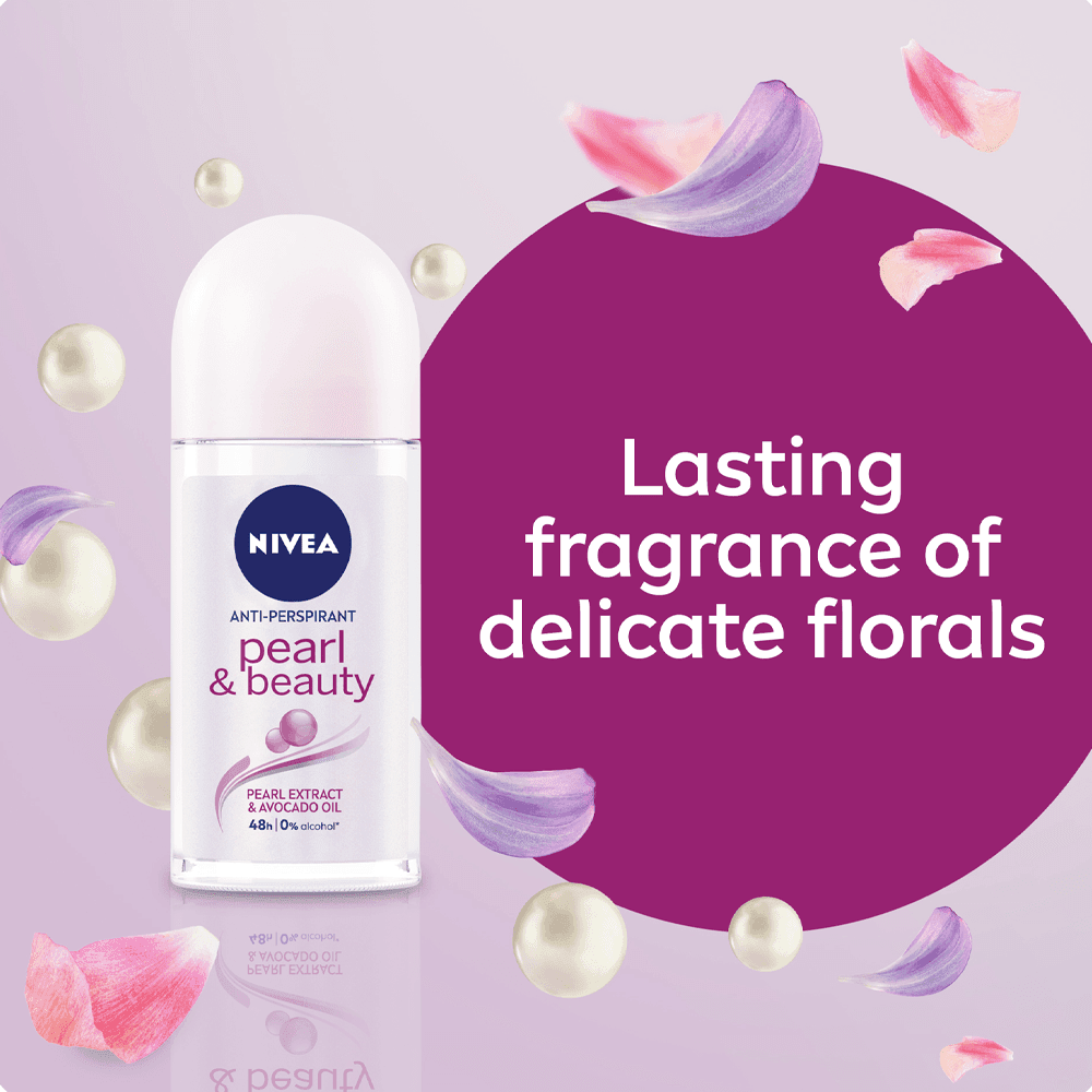 مزيل العرق رول أون بيرل آند بيوتي من نيفيا - 50 مل