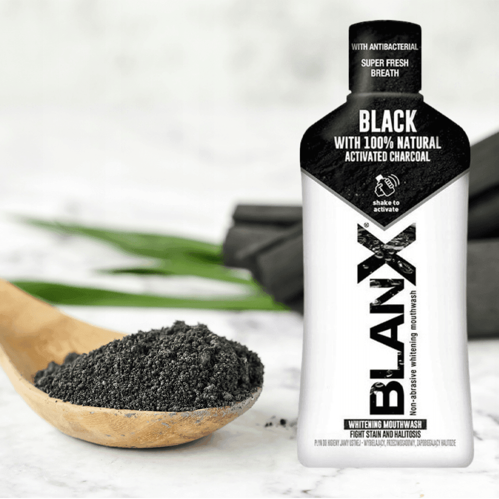 غسول الفم المبيض بالفحم النشط من بلانكس - 500 مل