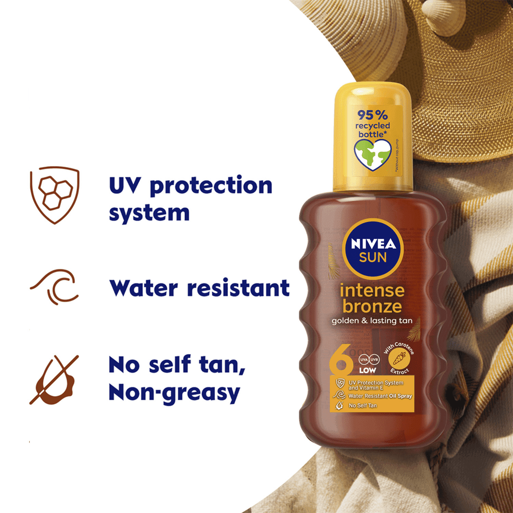 بخاخ زيت تسمير بعامل حماية 6 من نيفيا - 200 مل