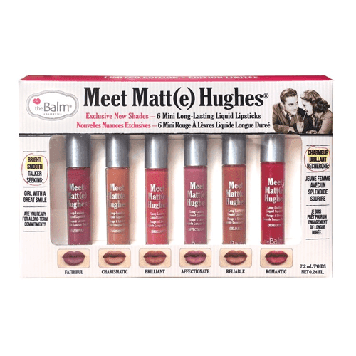 طقم مكون من 6 أحمر شفاه سائل بتأثير مات من ذا بالم - المجموعة الثانية