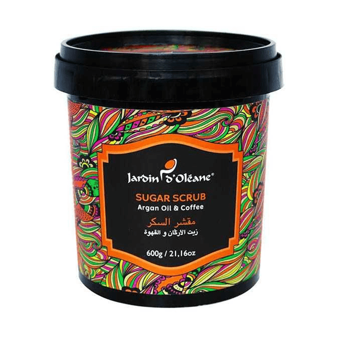 مقشر سكر بزيت الأركان والقهوة من جاردن أوليان - وزن 600 جرام
