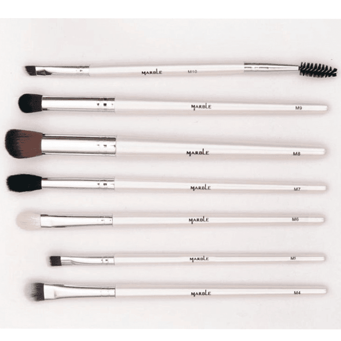 طقم فرش للعيون والحواجب من ماربل - 7 قطع