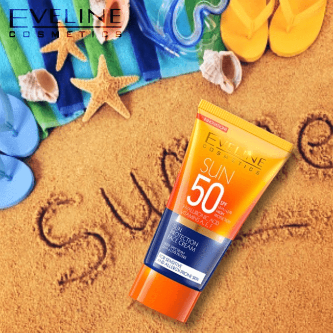 كريم حماية من الشمس للوجه بعامل حماية SPF 50 من ايفلين - 50 مل